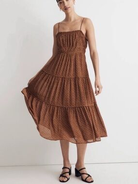 Madewell Sophia Cami Tiered Midi Dress